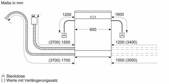 Serie 6 Freistehender Geschirrspüler 60 cm Gebürsteter schwarzer Stahl mit Anti-Fingerprint SMS6ECC12E