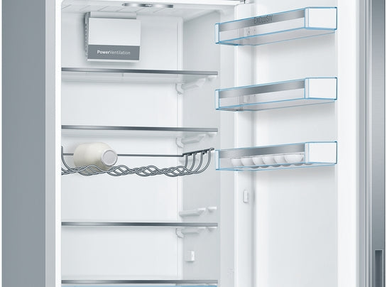 Serie 6 Freistehende Kühl-Gefrier-Kombination mit Gefrierbereich unten 201 x 60 cm Inox KGE39AICA
