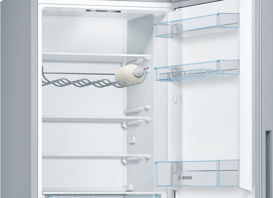 Serie 4 Freistehende Kühl-Gefrier-Kombination mit Gefrierbereich unten 186 x 60 cm Metall-Optik KGV36VLEA