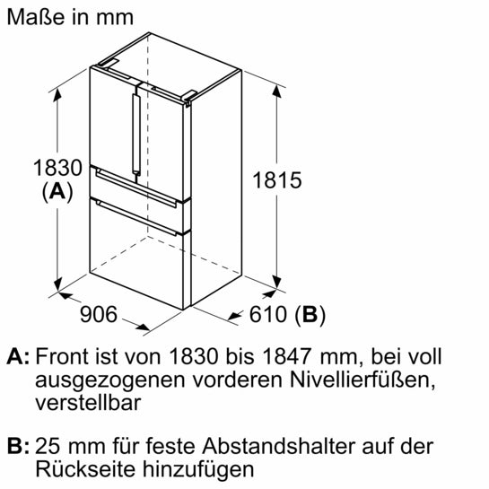 iQ700 Kühl-Gefrierkombination mehrtürig, Glasfront 183 x 90.5 cm Schwarz, Total noFrost KF96RSBEA