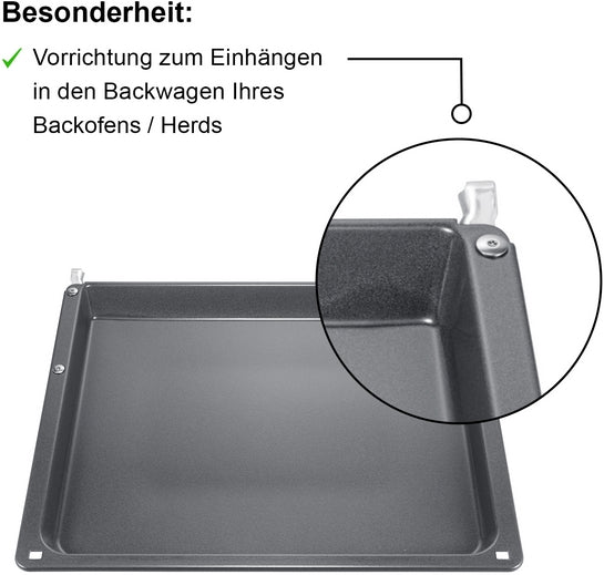 Backblech 30 x 455 x 400 mm spülmaschinengeeignet, Backwagen-geeignet HZ541000