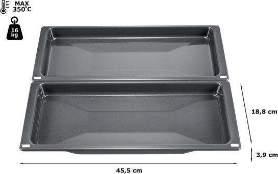 schmale Universalpfanne 39 x 455 x 188 mm spülmaschinengeeignet HZ530000