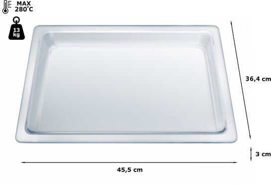 Glaspfanne 30 x 455 x 364 mm spülmaschinengeeignet, Backwagen-geeignet HZ636000