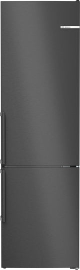 Serie 4 Freistehende Kühl-Gefrier-Kombination mit Gefrierbereich unten 203 x 60 cm Gebürsteter schwarzer Stahl AntiFingerprint KGN39VXBT