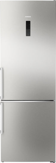 iQ500 Freistehende Kühl-Gefrier-Kombination mit Gefrierbereich unten 203 x 70 cm Gebürsteter Stahl AntiFingerprint, Total noFrost KG49NAICT