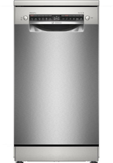 Serie 4 Freistehender Geschirrspüler 45 cm Gebürsteter Stahl mit Anti-Fingerprint SPS4HMI49E