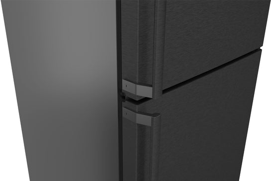 Serie 4 Freistehende Kühl-Gefrier-Kombination mit Gefrierbereich unten 186 x 60 cm Gebürsteter schwarzer Stahl AntiFingerprint, Total No Frost KGN36VXCT