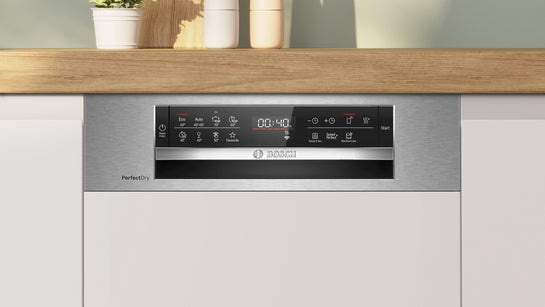 Serie 6 Teilintegrierter Geschirrspüler 45 cm Gebürsteter Stahl SPI6ZMS29E