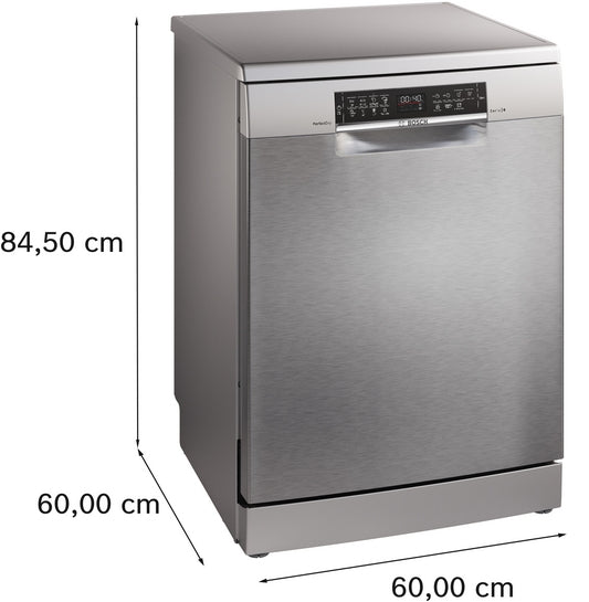 Serie 6 Freistehender Geschirrspüler 60 cm Gebürsteter Stahl mit Anti-Fingerprint SMS6ZCI16E