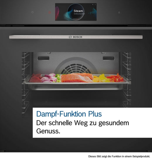 Serie 8 Einbau-Kompaktdampfbackofen 60 x 45 cm Schwarz CSG7361B1