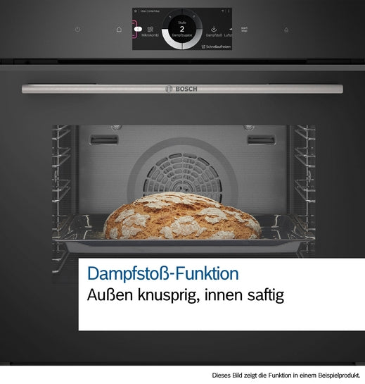Serie 8 Einbau-Kompaktdampfbackofen 60 x 45 cm Schwarz CSG7361B1