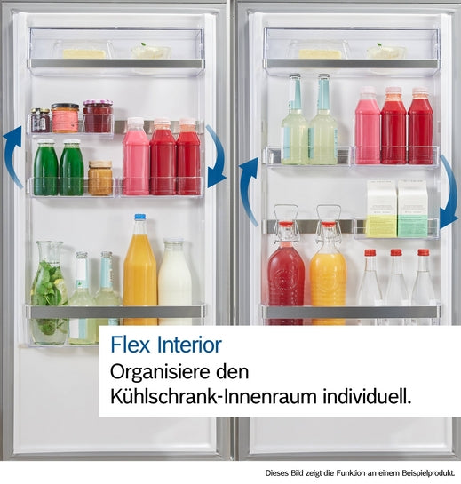 Serie 6 Freistehende Kühl-Gefrier-Kombination mit Gefrierbereich unten 203 x 60 cm Gebürsteter Stahl AntiFingerprint, Total No Frost KGN39AIBT