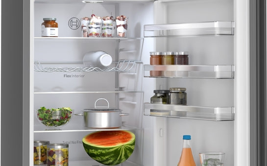 Serie 4 Freistehende Kühl-Gefrier-Kombination mit Gefrierbereich unten 203 x 60 cm Anthrazit, Green Collection, Total No Frost  KGN39OCAF