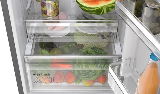 Serie 4 Freistehende Kühl-Gefrier-Kombination mit Gefrierbereich unten 203 x 60 cm Anthrazit, Green Collection, Total No Frost KGN39OCAF