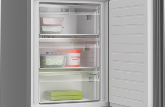 Serie 4 Freistehende Kühl-Gefrier-Kombination mit Gefrierbereich unten 203 x 60 cm Anthrazit, Green Collection, Total No Frost KGN39OCAF