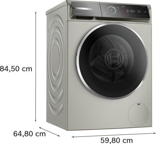 Serie 8 Waschmaschine, Frontlader 10 kg 1600 U/min., Silber-inox WGB2560X1