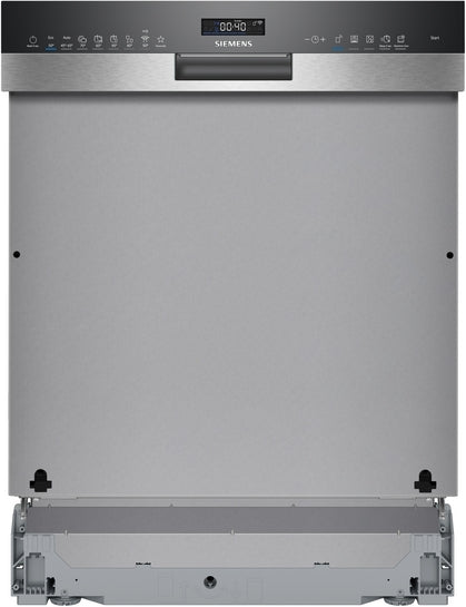 iQ500 Teilintegrierter Geschirrspüler 60 cm Gebürsteter Stahl SN55ES12CE