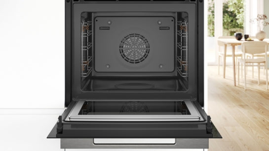 Serie 8 Einbau-Backofen mit Mikrowellenfunktion 60 x 60 cm Schwarz HMG7361B1
