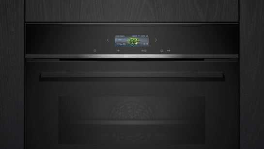 iQ700 Einbau-Kompaktbackofen 60 x 45 cm Schwarz, Edelstahl CB734G1B1