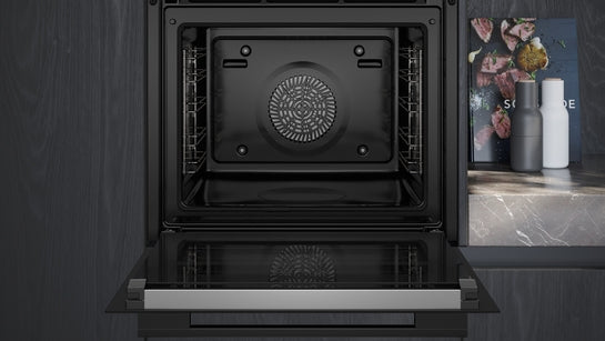 iQ700 Einbau-Backofen mit Dampfunterstützung 60 x 60 cm Schwarz, Edelstahl HR776G1B1