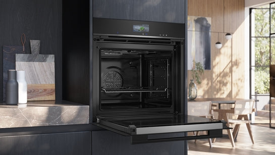 iQ700 Einbau-Backofen mit Dampfunterstützung 60 x 60 cm Schwarz, Edelstahl HR776G1B1