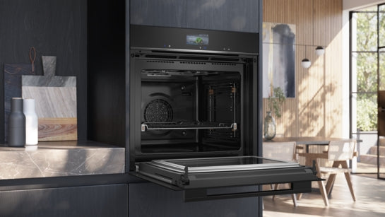 iQ700 Einbau-Backofen mit Mikrowellenfunktion 60 x 60 cm Schwarz, Edelstahl HM776GKB1