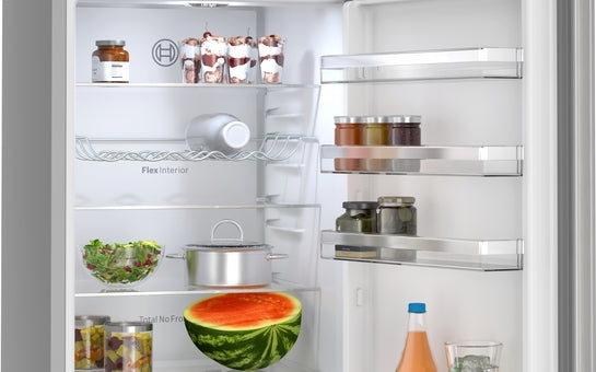 Serie 4 Freistehende Kühl-Gefrier-Kombination mit Gefrierbereich unten 203 x 60 cm Metall-Optik, Total No Frost KGN392LAG