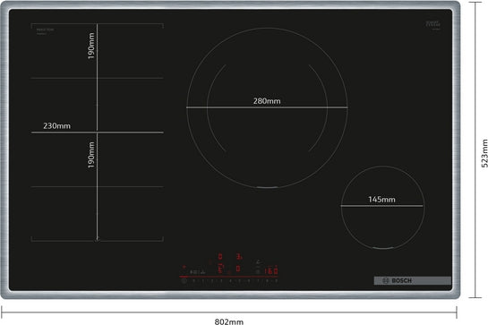 Serie 6 Induktionskochfeld 80 cm Mit Rahmen aufliegend PXE845HC1E