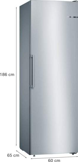 Serie 4 Freistehender Gefrierschrank 186 x 60 cm Metall-Optik GSN36VLEP