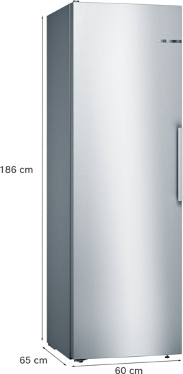 Serie 4 Freistehender Kühlschrank 186 x 60 cm Metall-Optik KSV36VLEP
