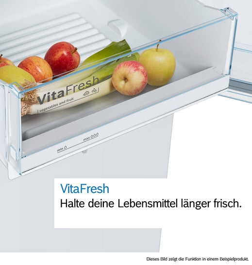 Serie 4 Freistehende Kühl-Gefrier-Kombination mit Gefrierbereich unten 186 x 60 cm Metall-Optik KGV36VLEA