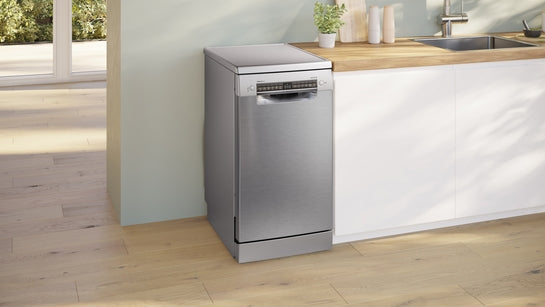 Serie 4 Freistehender Geschirrspüler 45 cm Gebürsteter Stahl mit Anti-Fingerprint SPS4HMI13E