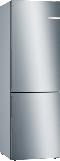 Serie 6 Freistehende Kühl-Gefrier-Kombination mit Gefrierbereich unten 186 x 60 cm Gebürsteter Stahl AntiFingerprint KGE36AICA