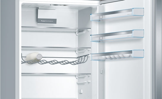 Serie 6 Freistehende Kühl-Gefrier-Kombination mit Gefrierbereich unten 201 x 70 cm Inox KGE49AICA