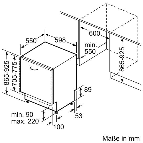 iQ500 Vollintegrierter Geschirrspüler 60 cm XXL SX65ZX17CE