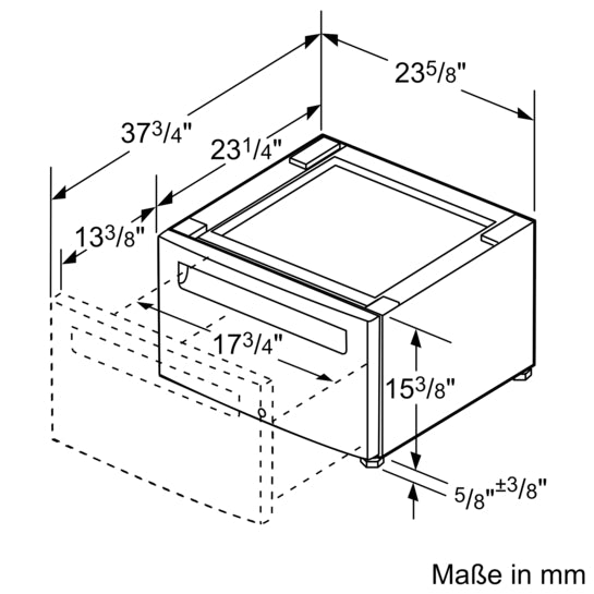 Podest m. Auszug Trockner WZDP20D