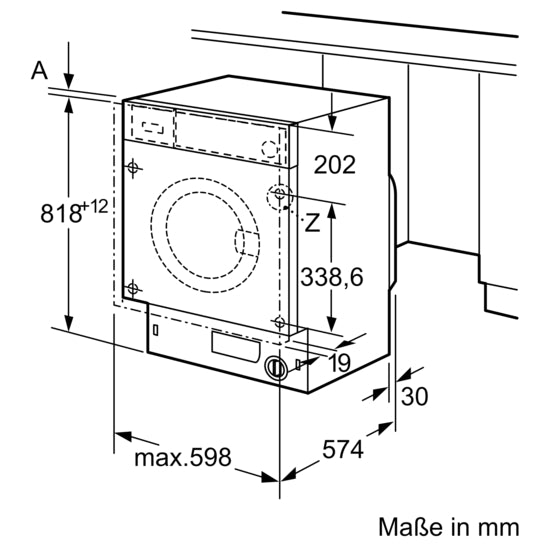 Serie 8 Einbauwaschmaschine 8 kg max. 1400 U/min. WIW28443