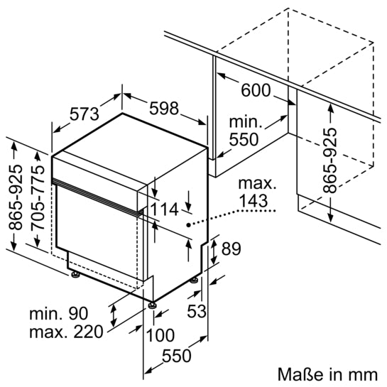 iQ300 Teilintegrierter Geschirrspüler 60 cm Gebürsteter Stahl, XXL SX53ES22CE