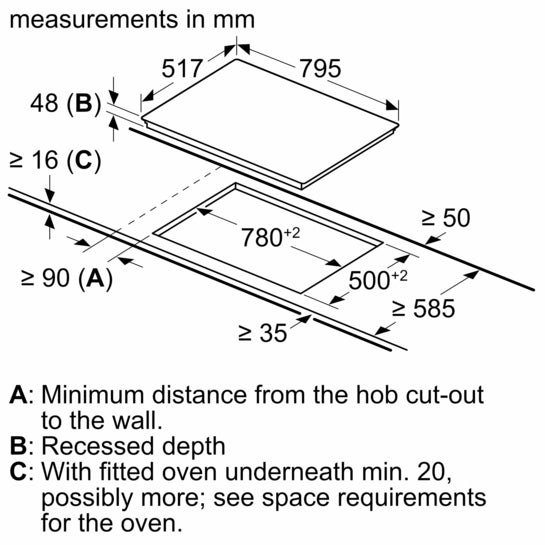 iQ300 Elektro-Kochfeld 80 cm Mit Rahmen aufliegend ET845FCP1D