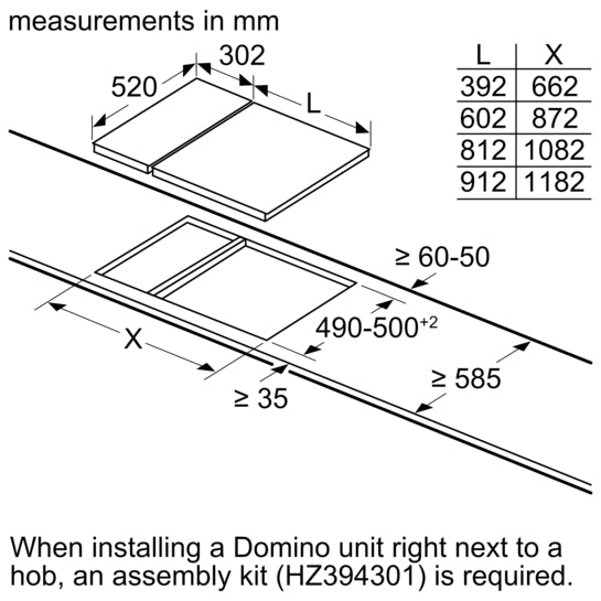 iQ300 Domino-Kochfeld, Elektro 30 cm Mit Rahmen aufliegend ET375FFP1E