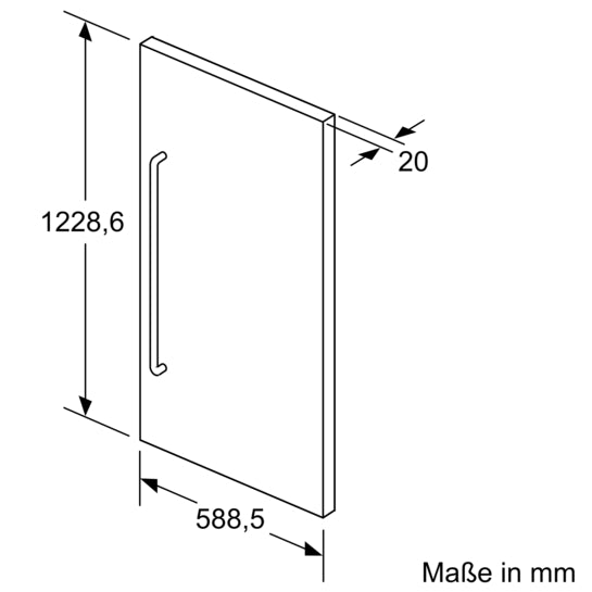 Door panel 122.9 x 58.9 cm KF40ZSX0