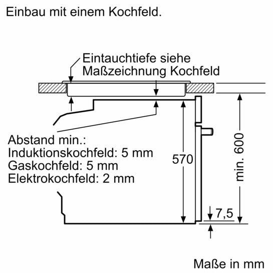 Serie 4 Einbau-Backofen 60 x 60 cm Schwarz HBA514BB3