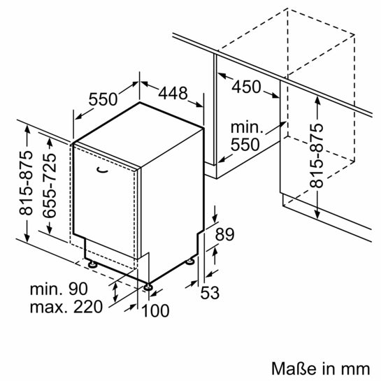 Serie 2 Vollintegrierter Geschirrspüler 45 cm SPV2HKX02E