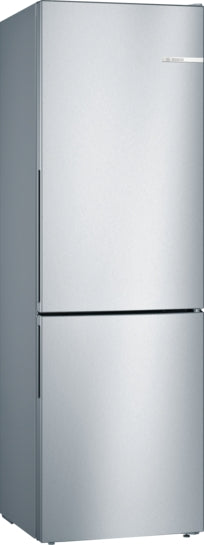 Serie 4 Freistehende Kühl-Gefrier-Kombination mit Gefrierbereich unten 186 x 60 cm Metall-Optik KGV36VLEA