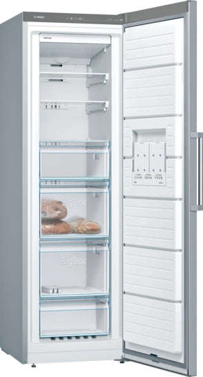 Serie 4 Freistehender Gefrierschrank 186 x 60 cm Metall-Optik GSN36VLEP
