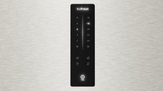 iQ500 Freistehende Kühl-Gefrier-Kombination mit Gefrierbereich unten 203 x 60 cm Gebürsteter Stahl AntiFingerprint, Total noFrost  KG39NAIBT