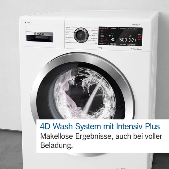 Serie 8 Waschmaschine, Frontlader 10 kg 1600 U/min., Weiß WGB256041