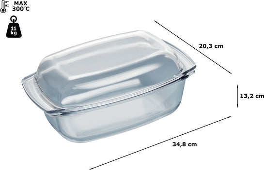 Bräter 132 x 203 x 348 mm 5,4 l, spülmaschinengeeignet, Backwagen-geeignet HZ915003