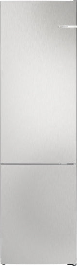 Serie 4 Freistehende Kühl-Gefrier-Kombination mit Gefrierbereich unten 203 x 60 cm Metall-Optik, Total No Frost  KGN392LCF