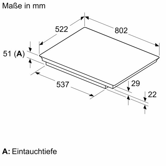 Serie 6 Induktionskochfeld 80 cm Mattschwarz, Rahmenlos aufliegend PVW81CHB1E